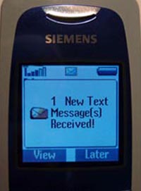 A text message
